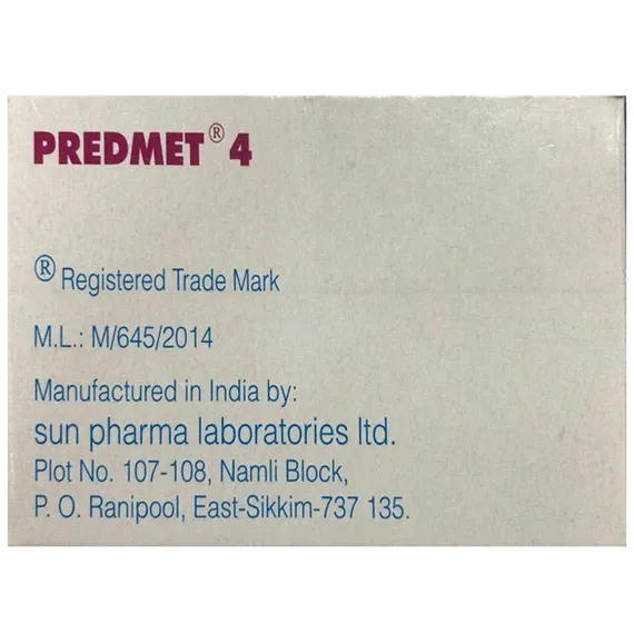 predmet 4mg tablet  15's